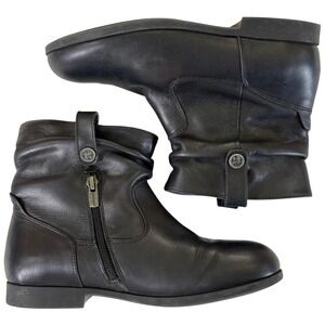 Vintage Birkenstock Leather Ankle Boots EU 37 Regular Width Side Zip Early 2000s